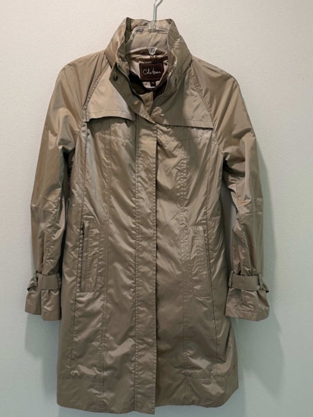 Cole Haan Chic Rain Coat with Back Bow